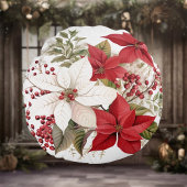 フェスティバルクリスマスデザインラウンドピロー ラウンドクッション