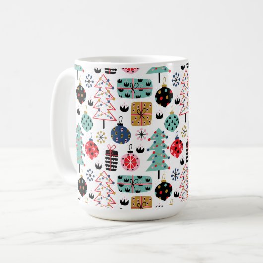 フェスティバルクリスマスデザイン コーヒーマグカップ (正面左)