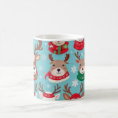 フェスティバルクリスマストインデナと雪片パターン コーヒーマグカップ (中央)