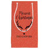 フェスティバルクリスマストインデナー&スノーフォールレッドホリデイ スモールペーパーバッグ (正面)