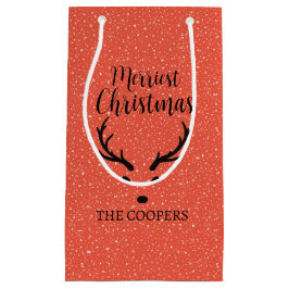 フェスティバルクリスマストインデナー&スノーフォールレッドホリデイ スモールペーパーバッグ