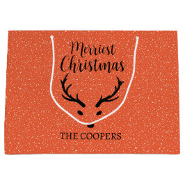 フェスティバルクリスマストインデナー&スノーフォールレッドホリデイ ラージペーパーバッグ