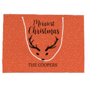 フェスティバルクリスマストインデナー&スノーフォールレッドホリデイ ラージペーパーバッグ (裏面)