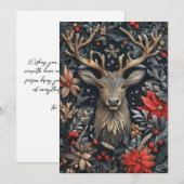 フェスティバルクリスマストナカイのグリーティングカード シーズンカード (正面/裏面)