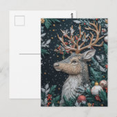 フェスティバルクリスマストナカイのグリーティングカード ポストカード (正面/裏面)