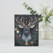 フェスティバルクリスマストナカイのグリーティングカード ポストカード (スタンド正面)