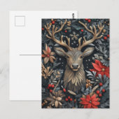 フェスティバルクリスマストナカイのグリーティングカード ポストカード (正面/裏面)