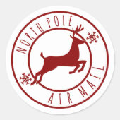 フェスティバルクリスマストナカイ北極航空便 ラウンドシール (正面)