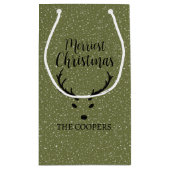 フェスティバルクリスマストナディアスノーフォールグリーンホリデイ スモールペーパーバッグ (裏面)