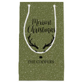 フェスティバルクリスマストナディアスノーフォールグリーンホリデイ スモールペーパーバッグ (正面)