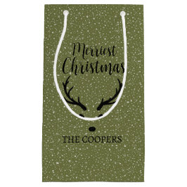 フェスティバルクリスマストナディアスノーフォールグリーンホリデイ スモールペーパーバッグ