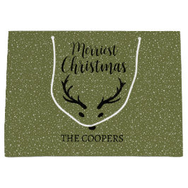 フェスティバルクリスマストナディアスノーフォールグリーンホリデイ ラージペーパーバッグ