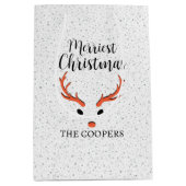 フェスティバルクリスマストナディアスノーフォールホワイトホリデー ミディアムペーパーバッグ (正面)