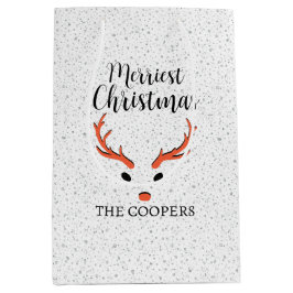 フェスティバルクリスマストナディアスノーフォールホワイトホリデー ミディアムペーパーバッグ