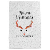 フェスティバルクリスマストナディアスノーフォールホワイトホリデー ミディアムペーパーバッグ (裏面)