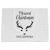 フェスティバルクリスマストナディアスノーフォールホワイトホリデー ラージペーパーバッグ (正面)