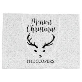 フェスティバルクリスマストナディアスノーフォールホワイトホリデー ラージペーパーバッグ (裏面)