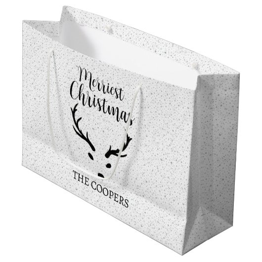 フェスティバルクリスマストナディアスノーフォールホワイトホリデー ラージペーパーバッグ (正面アングル)
