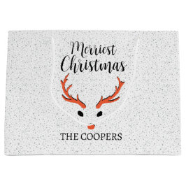 フェスティバルクリスマストナディアスノーフォールホワイトホリデー ラージペーパーバッグ