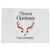 フェスティバルクリスマストナディアスノーフォールホワイトホリデー ラージペーパーバッグ (裏面)