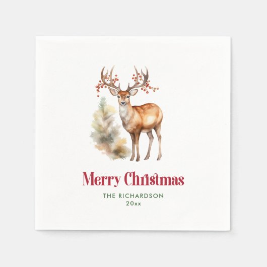 フェスティバルクリスマストナリーナプキンズパーティーの好意 スタンダードカクテルナプキン (正面)