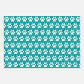 フェスティバルクリスマスドッグズラッピング紙セット3 ラッピングペーパーシート (正面3)