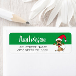 フェスティバルクリスマスドッグ差出人住所ラベル ラベル