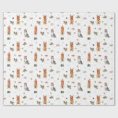 フェスティバルクリスマスドッグ1 ラッピングペーパー (フラット)