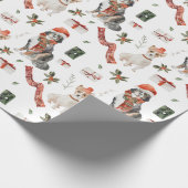 フェスティバルクリスマスドッグ3 ラッピングペーパー (角)