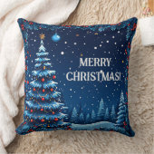 フェスティバルクリスマスナイト（雪あり） クッション (ブランケット)