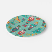 フェスティバルクリスマスナッツクラッカーデザイン ペーパープレート (アングル)