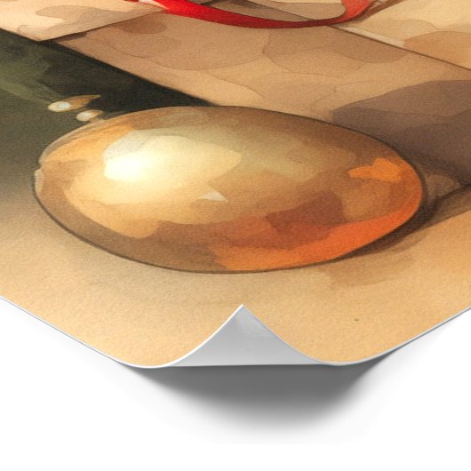 フェスティバルクリスマスナツクラッカー絵を描ズホリデー ポスター (角)