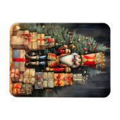 フェスティバルクリスマスナツクラッカー絵を描ズホリデー マグネット (横)