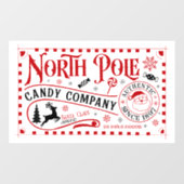 フェスティバルクリスマスノースポールキャンディ会社 ウィンドウサイン (シート)