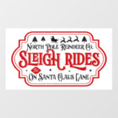 フェスティバルクリスマスノースポールスライド ウィンドウサイン (シート)