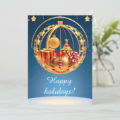 フェスティバルクリスマスバウブルディスプレイ（ギフト付き） シーズンカード (スタンド正面)