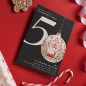 フェスティバルクリスマスバウブル50th誕生日パーティー 招待状