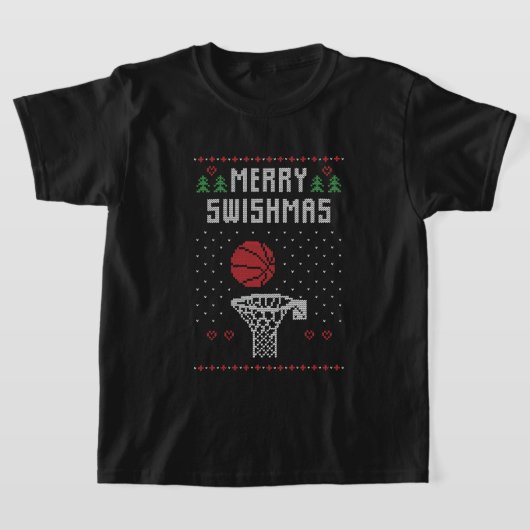 フェスティバルクリスマスバスケットボールスポーツ Tシャツ (レイダウン)
