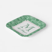 フェスティバルクリスマスパイナップルオーナメントモノグラム ペーパープレート (傾斜あり)