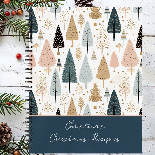 フェスティバルクリスマスパターンレシピ ノートブック