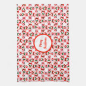 フェスティバルクリスマスパターン キッチンタオル (縦)