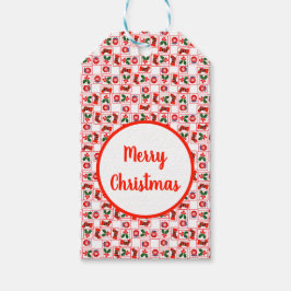 フェスティバルクリスマスパターン ギフトタグ