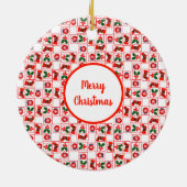 フェスティバルクリスマスパターン セラミックオーナメント (裏面)