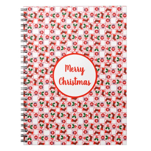 フェスティバルクリスマスパターン ノートブック (正面)