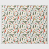 フェスティバルクリスマスパターン ラッピングペーパー (フラット)