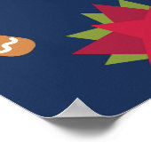 フェスティバルクリスマスパターン、休日のデザイン。 ポスター (角)