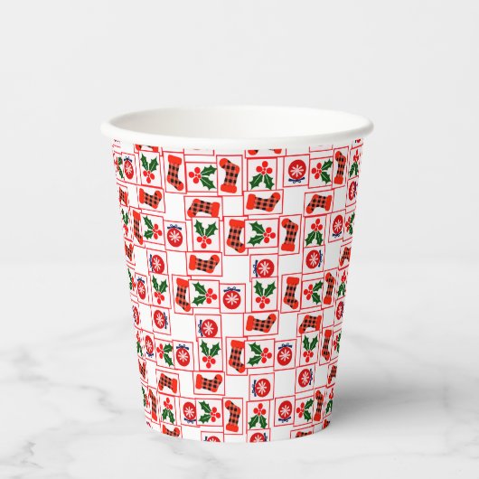 フェスティバルクリスマスパターン 紙コップ (正面)