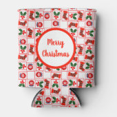 フェスティバルクリスマスパターン 缶クーラー (正面)