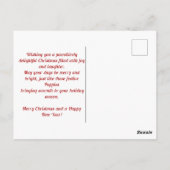 フェスティバルクリスマスパピズホリデー ポストカード (裏面)