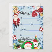 フェスティバルクリスマスパーティの招待状カード 招待状 (正面)